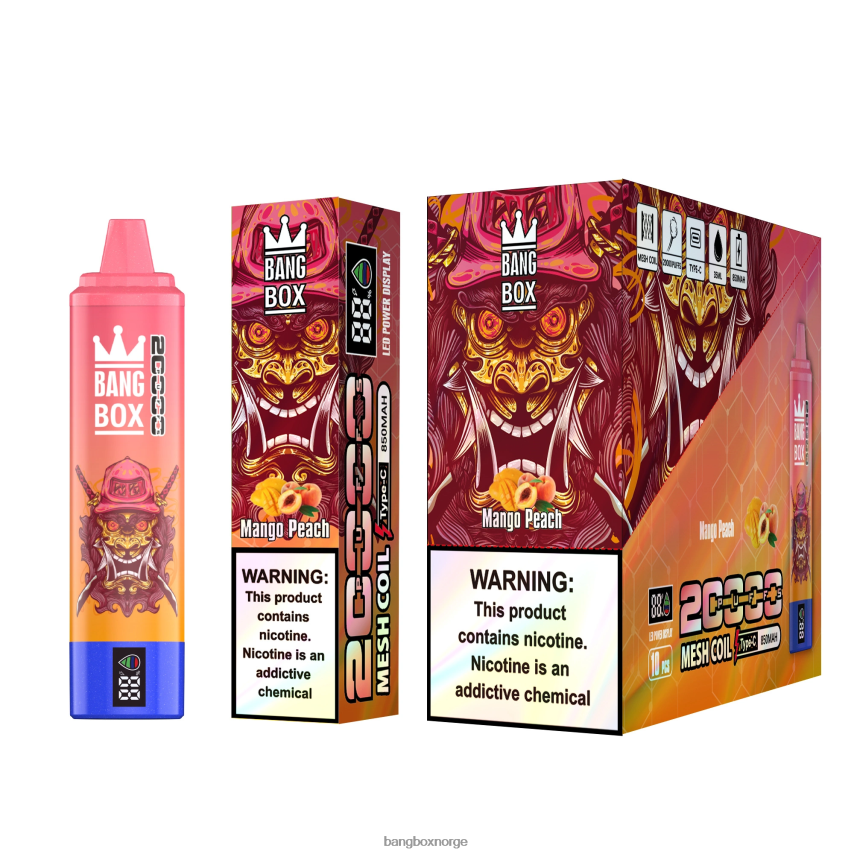 Bang Box Norge HRX44858 mango fersken | Bang Box 20000 puffs smartskjerm