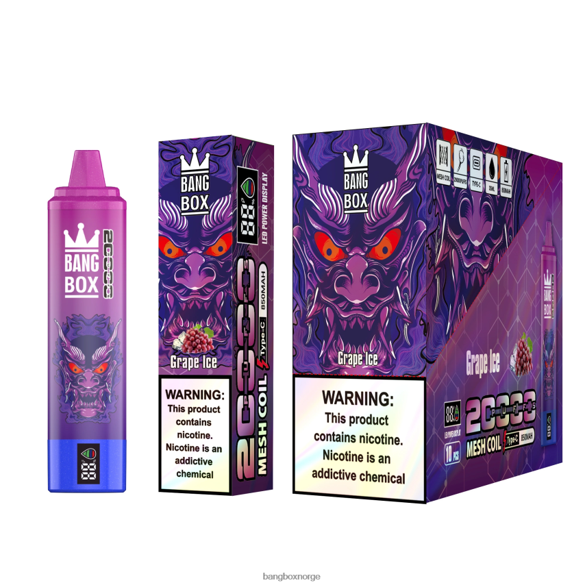 Bang Box Norge HRX44861 drue is | Bang Box 20000 puffs smartskjerm