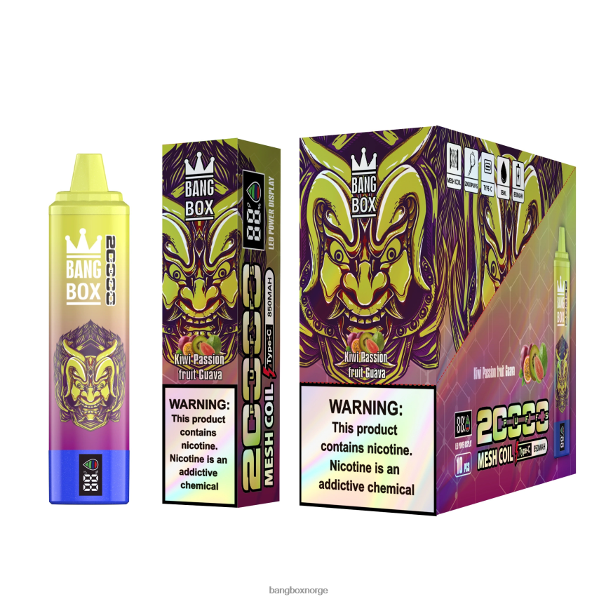 Bang Box Oslo HRX44850 kiwi pasjonsfrukt guava | Bang Box 20000 puffs smartskjerm
