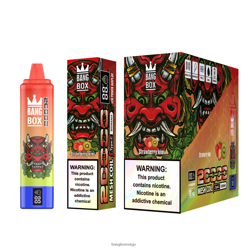 Bang Box Vape HRX44851 jordbær kiwi | Bang Box 20000 puffs smartskjerm