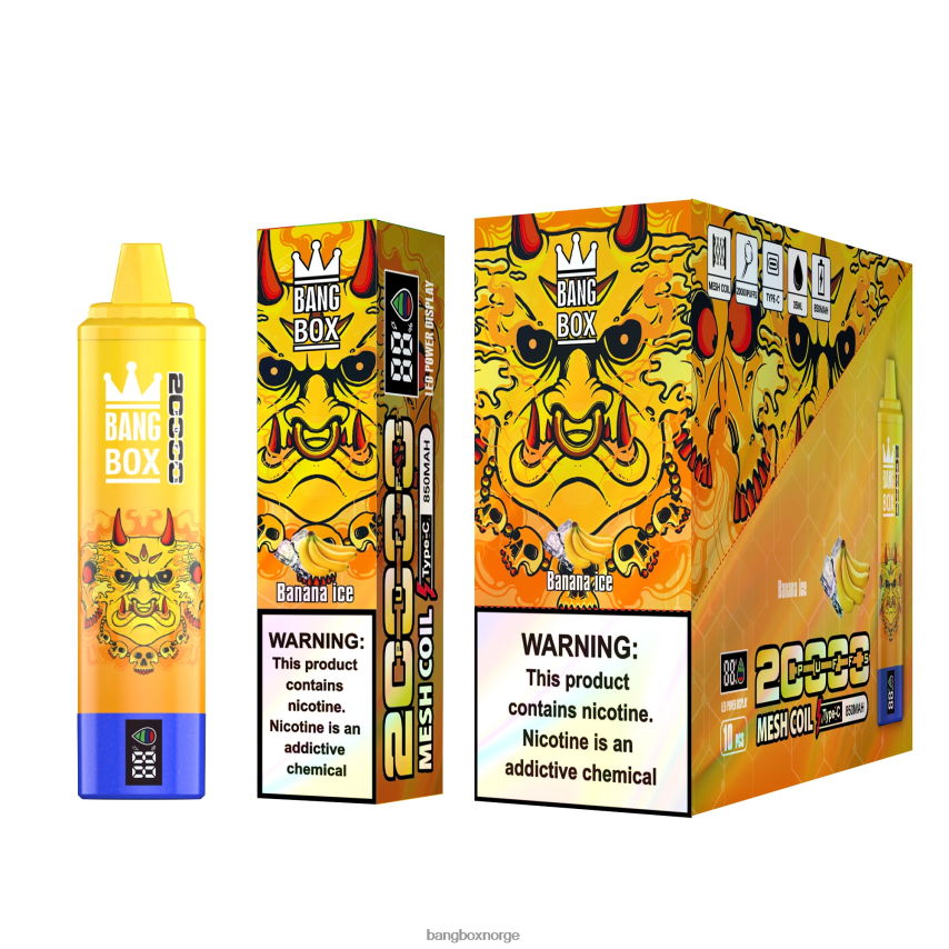 Bang Box Vape HRX44857 bananis | Bang Box 20000 puffs smartskjerm