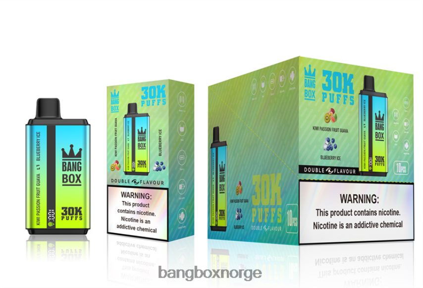 Bang Box Oslo HRX44865 kiwi pasjonsfrukt guava og blåbæris | Bang Box 30000 puff doble smaker