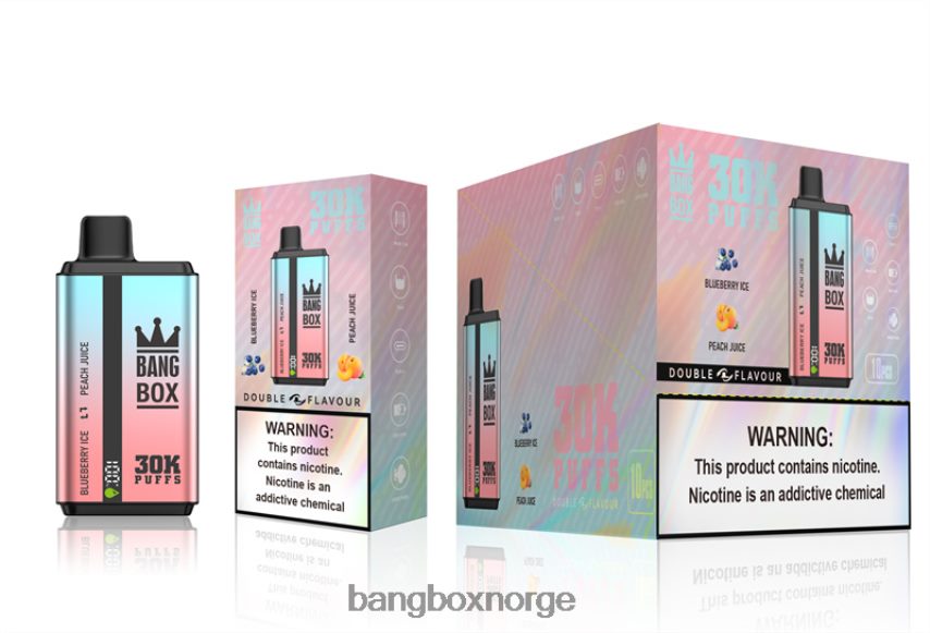 Bang Box Vape HRX44863 blåbæris og ferskenjuice | Bang Box 30000 puff doble smaker