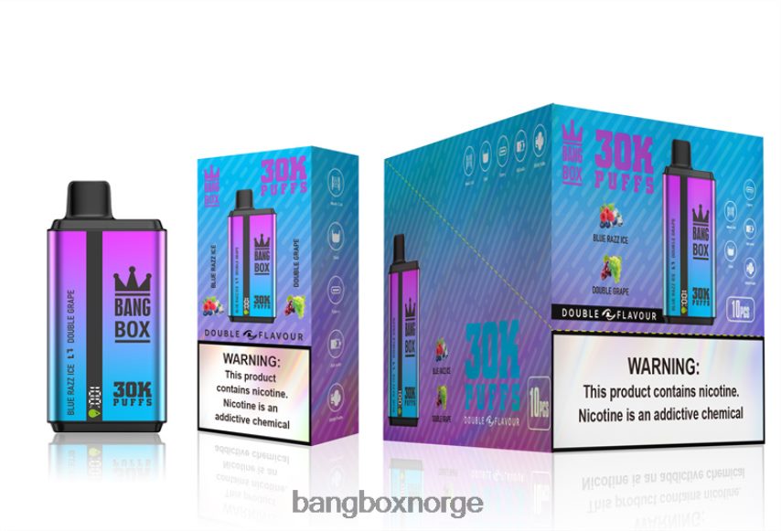 Bang Box Vape HRX44872 blå razz is og dobbel drue | Bang Box 30000 puff doble smaker