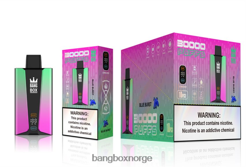 Bang Box Norge HRX44882 blått utbrudd | Bang Box 30000 puffs smartskjerm