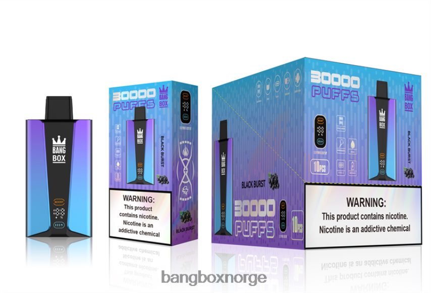 Bang Box Oslo HRX44877 svart utbrudd | Bang Box 30000 puffs smartskjerm