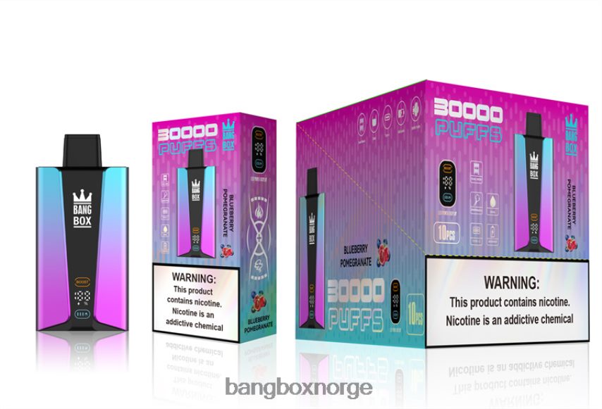 Bang Box Oslo HRX44880 blåbær pomgerante | Bang Box 30000 puffs smartskjerm