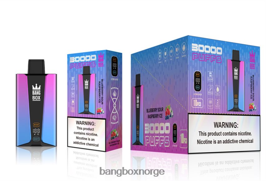Bang Box Vape HRX44881 blåbærsur bringebæris | Bang Box 30000 puffs smartskjerm