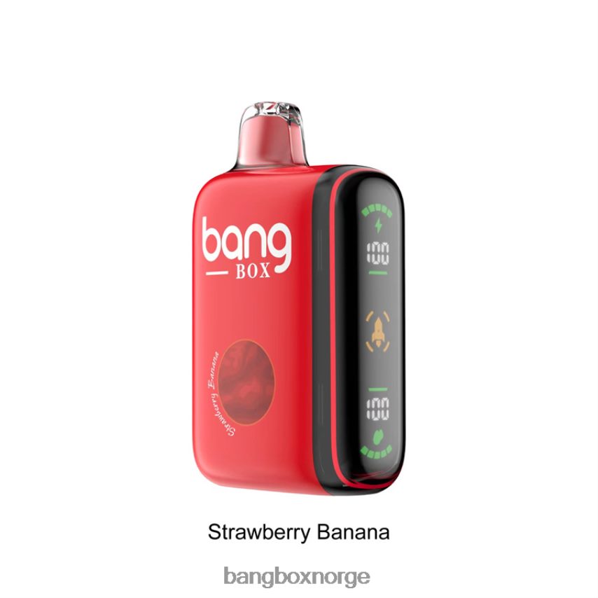 Bang Box Norge HRX44825 jordbær banan | Bang Box 9000-18000 puffs intelligent kraftdisplay