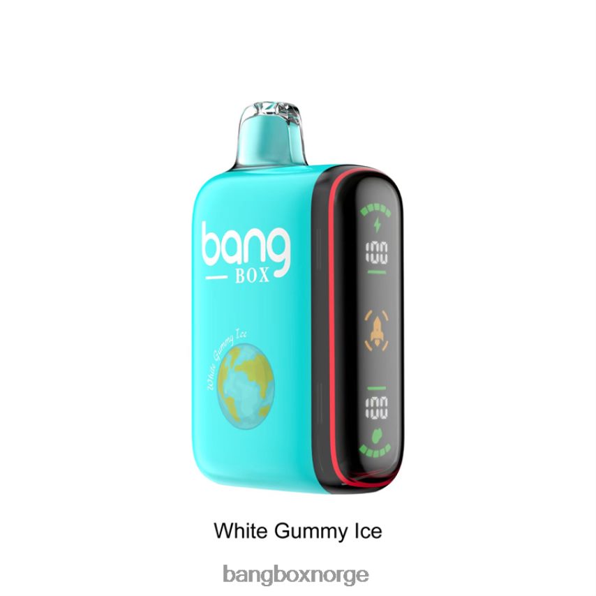 Bang Box Vape HRX44830 hvit gummiaktig is | Bang Box 9000-18000 puffs intelligent kraftdisplay