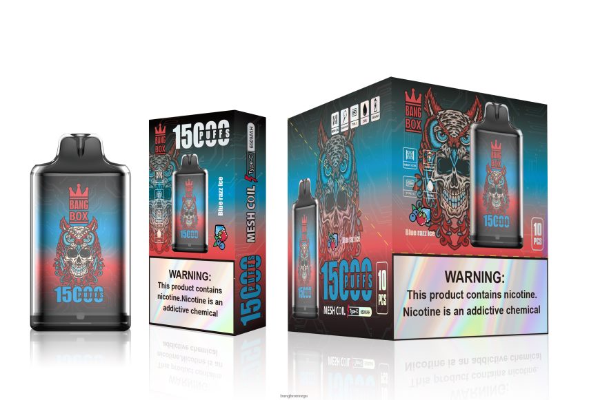 Bang Box Vape HRX448108 blå razz is | Bang Box s1-15000 drag