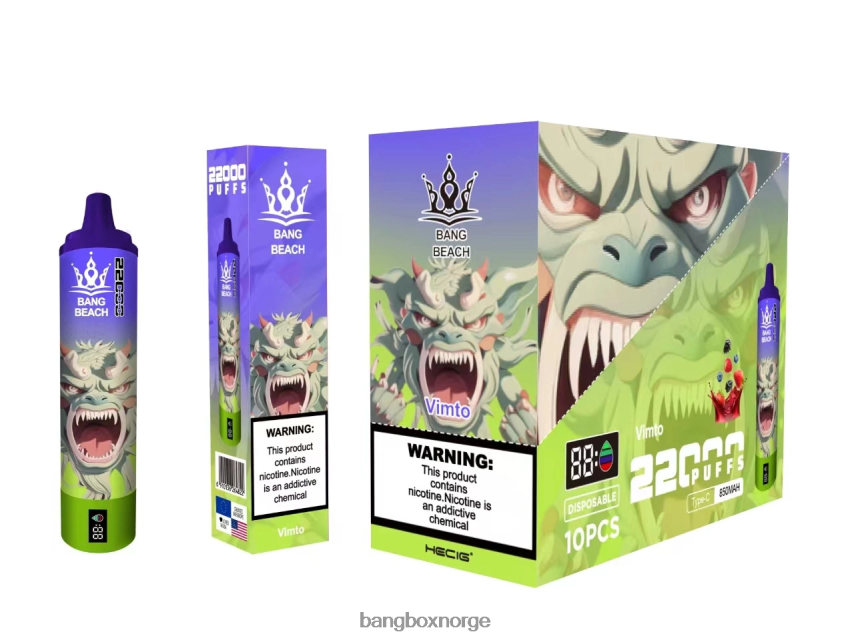 Bang Box Vape HRX44818 vimto | Bang Beach 22000 puffs smartskjerm